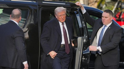 Donald Trump arrive à l'église St John pour un service avant la cérémonie d'investiture