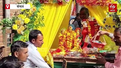 संभल में 32 साल बाद बन सका चामुंडा देवी मंदिर, विधि-विधान से पूजा के बीच प्राण प्रतिष्ठा, भारी पुलिस फोर्स रही तैनात