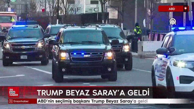 ABD'nin seçilmiş başkanı Trump Beyaz Saray'a geldi