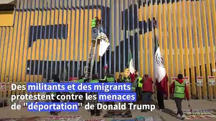 Manifestation contre les menaces de Trump à la frontière américano-mexicaine