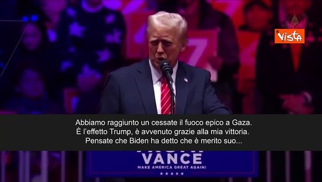 Trump: A Gaza un cessate il fuoco epico, grazie alla mia vittoria