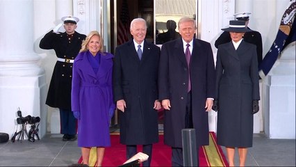 The Bidens welcome The Trumps at the White House for a pre inaugural tea