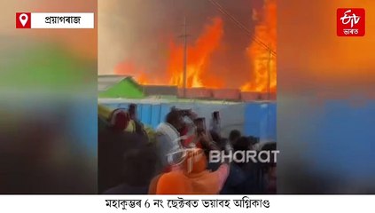 মহাকুম্ভত ভয়ংকৰ অগ্নিকাণ্ড, জীৱন্তে অগ্নিদগ্ধ কেইবাজনো