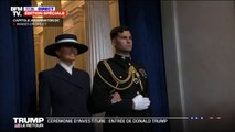 Investiture de Donald Trump: Melania Trump arrive à la cérémonie dans la rotonde du Capitole