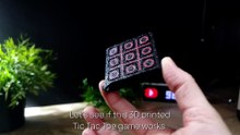 🎲 Interactive Multicolor 3D Print - 3D Tic Tac Toe Printable - Print In Place 3D Models