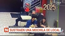 asi robaron una mochila de un local
