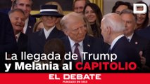 Así fue la llegada de Donald y Melania Trump al Capitolio