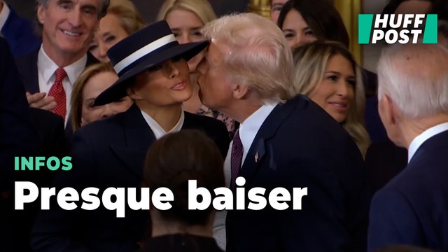 Donald Trump voulait embrasser sa femme, le chapeau de Melania en a décidé autrement