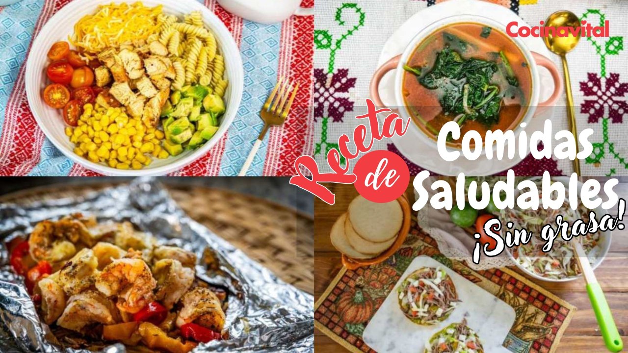 4 recetas de comidas saludables sin grasa para la semana