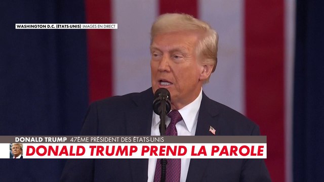 Donald Trump s'exprime lors de son investiture