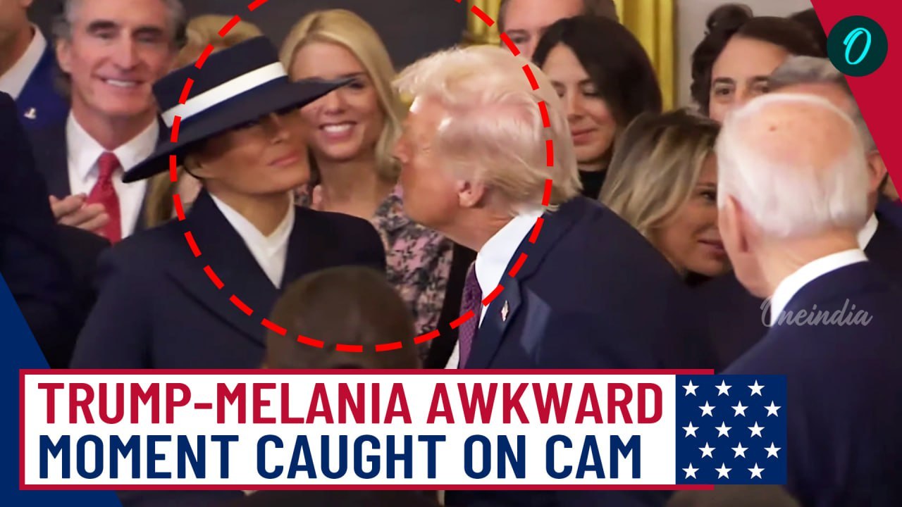 Trump’s Awkward ‘Kiss’ With Melania During Inauguration Ceremony | Trump Takes Oath as US President