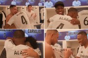 Así celebró el vestuario del Real Madrid el regreso de Alaba