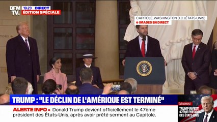 Investiture de Donald Trump: "On va rendre sa grandeur à l'Amérique ensemble", affirme le vice-président J.D. Vance