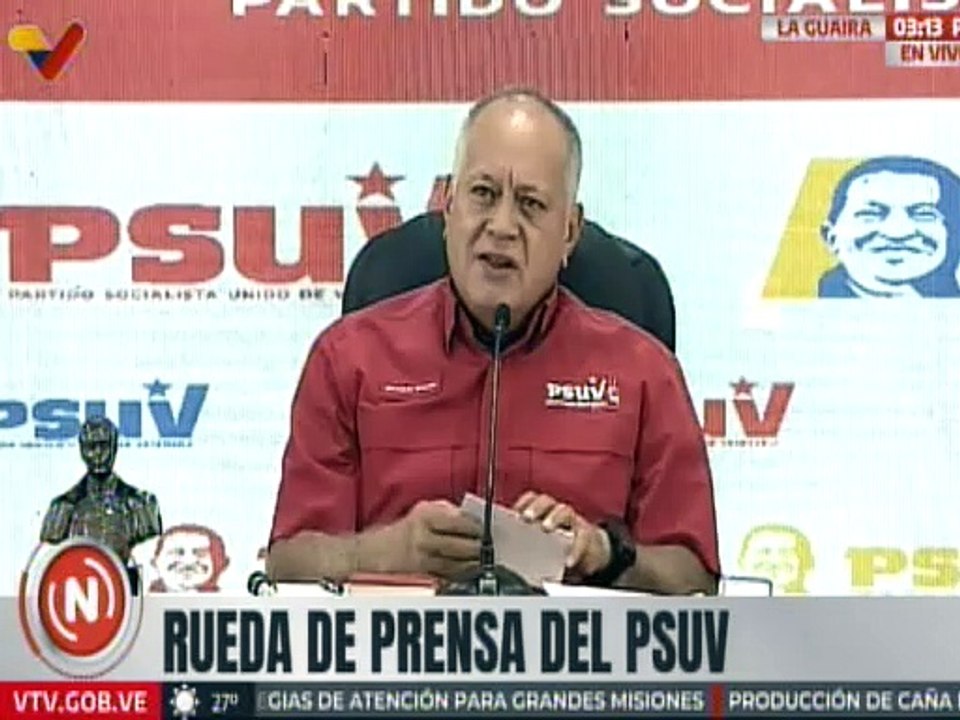 Primer Vpdte. del PSUV Diosdado Cabello: El PSU...
