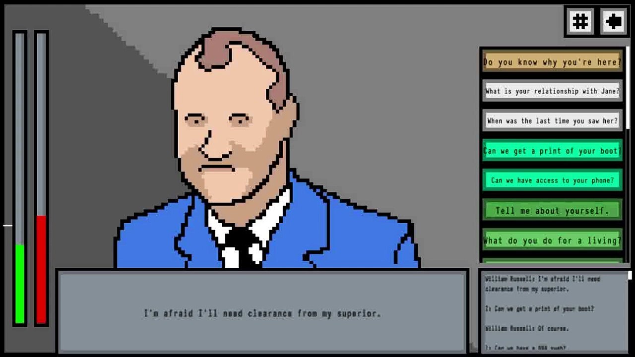 Interrogation Simulator- walkthrough/playthrough