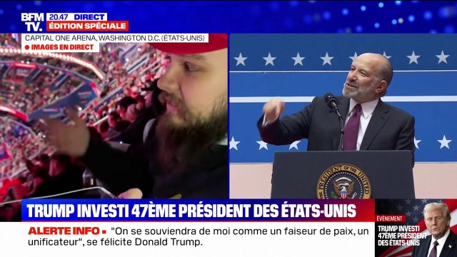 J'ai hâte : Les partisans de Donald Trump attendent le président américain dans la Capital One Arena de Washington