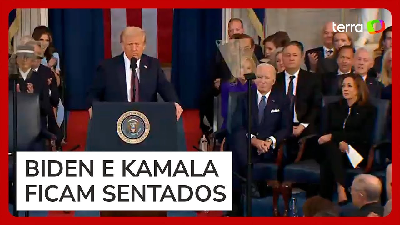 Biden e Kamala permanecem sentados e sem bater palmas durante discurso de Trump