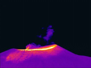 Cámara de calor muestra actividad en el Volcán Puracé
