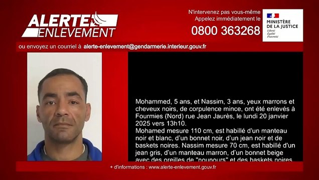 Une alerte enlèvement déclenchée pour retrouver Mohammed et Nassim, deux enfants de 5 et 3 ans disparus à Fourmies (Nord) - Le suspect pourrait être le père