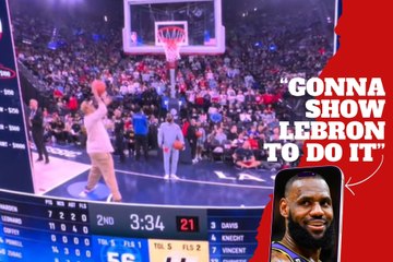 Clippers ' fan embarras himself trying to show LeBron James how to ball as a 40 year-old