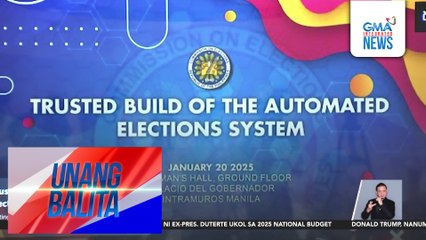 Comelec, muling nagsagawa ng trusted build sa election management system; nagdagdag ng "add feature" para sa mga pahabol na pangalan | Unang Balita