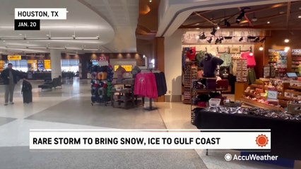 Winter storm warnings span much of the Gulf Coast