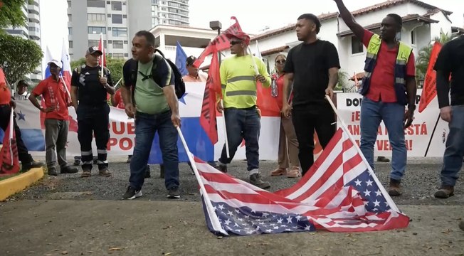 Sindicatos panameños rechazan las palabras de Trump en su investidura sobre retomar el canal