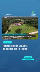Piden elevar un 35% al precio de la leche