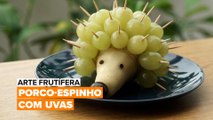 Arte Frutífera: Porco-Espinho com uvas