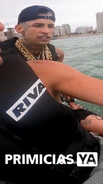 Apareció el video del momento en que L-Gante perdió una de sus joyas más caras en el mar