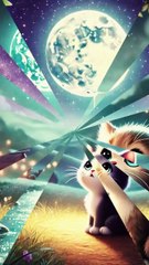 Livre audio pour s'endormir le chaton et la lune #histoirepourdormir #chat #shortsfeed #shortsviral