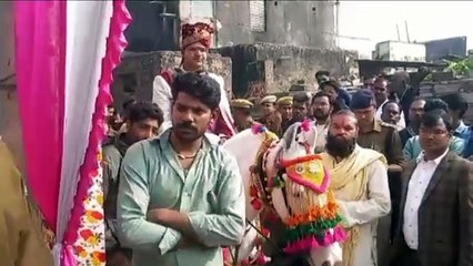 गुर्जर समाज के पंच पटेलों ने सामाजिक समरसता दिखाकर की नजीर पेश , दलित युवक की बारात की अगुवानी