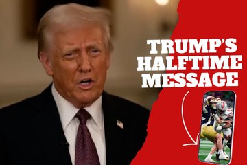Let the best team win! President Donald Trump delivers a message at halftime of the National Championship game