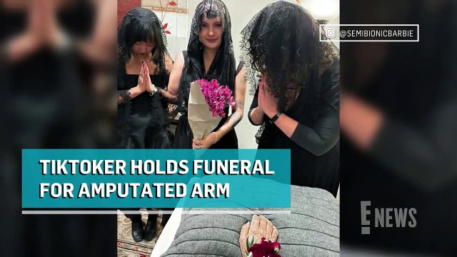 TikToker Holds Funeral for Her Amputated Arm Amid Rare Cancer _ E! News