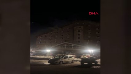Kartalkaya Kayak Merkezi'nde can pazarı: yangın çıkan otelden çarşafla atladılar