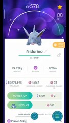Pokémon GO-Evolving Shiny Nidorino