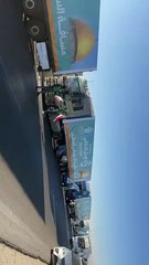 اصطفاف قوافل المساعدات الإنسانية استعدادا للانطلاق إلي غزة