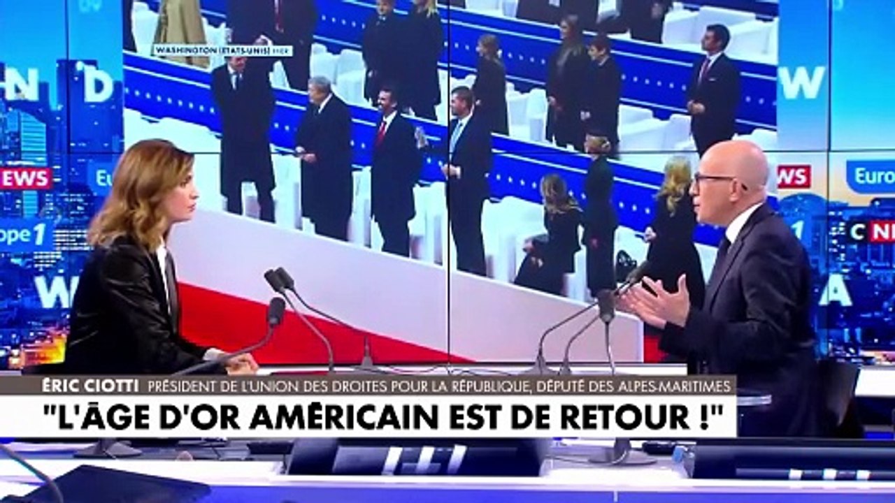 Investiture de Donald Trump : «Cette fierté américaine contraste avec l'impuissance européenne», juge Éric Ciotti