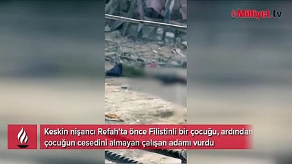 İsrail önce Filistinli çocuğu vurdu, sonra onu almaya çalışan adamı
