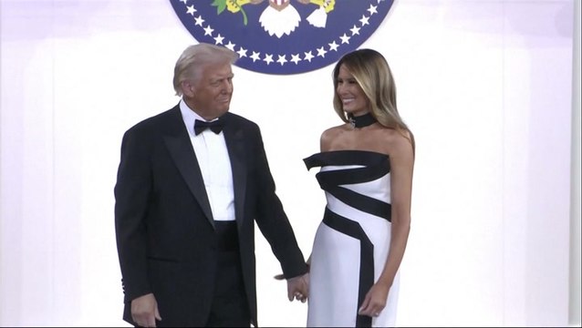 Watch: Donald Trump and wife Melania share first dance at inauguration ball