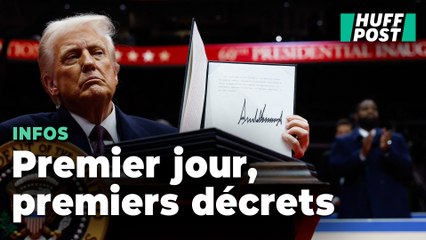 Donald Trump signe ces premiers décrets symboliques devant des milliers de partisans