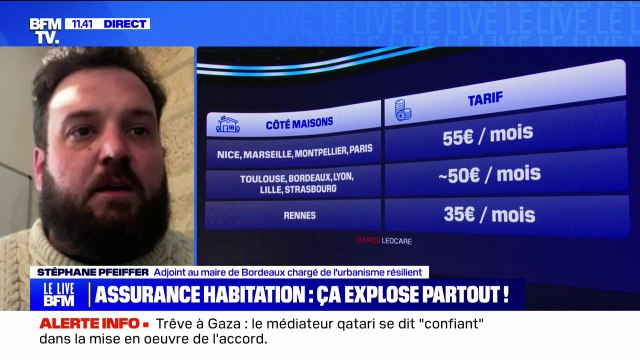 Hausse de l'assurance habitation: On a des situations où l'assureur refuse d'assurer un immeuble , témoigne l'adjoint au maire de Bordeaux, chargé de l'urbanisme résilient