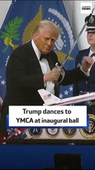 Trump dances to YMCA at inaugural ball