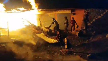 गोहर के नांड़ी में आगजनी आरा मशीन जलकर राख, दो अन्य दुकानें को ग्रामीणों ने जलने से बचाया