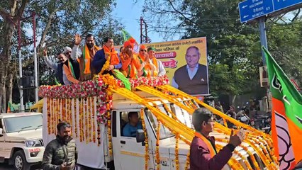 रामनगर पहुंचे पौड़ी सांसद अनिल बलूनी ने भाजपा प्रतियासी को वोट करने की अपील को लेकर किया रोड शो