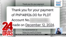 Nasa P1,400 na bill ng isang telco customer, napasobra ng bayad ng mahigit P140,000 kaya umaapela ng refund | 24 Oras