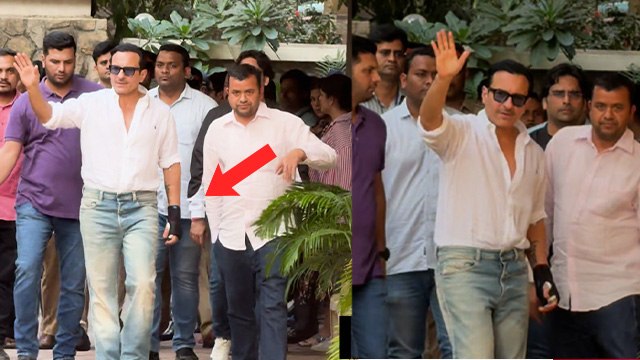 Saif Ali Khan Discharged From Lilavati Hospital and Greets Fans With Injured Hand Full Video