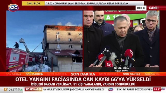 Bakan Ali Yerlikaya: Yangın faiciasında hayatını kaybedenlerin sayısı 66 oldu