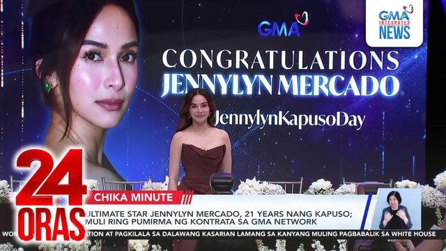 Ultimate Star Jennylyn Mercado, 21 years nang Kapuso; muli ring pumirma ng kontrata sa GMA Network | 24 Oras