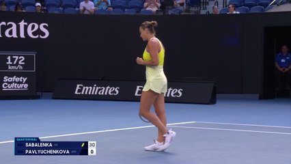 Sabalenka bat Pavlyuchenkova pour se qualifier en demies